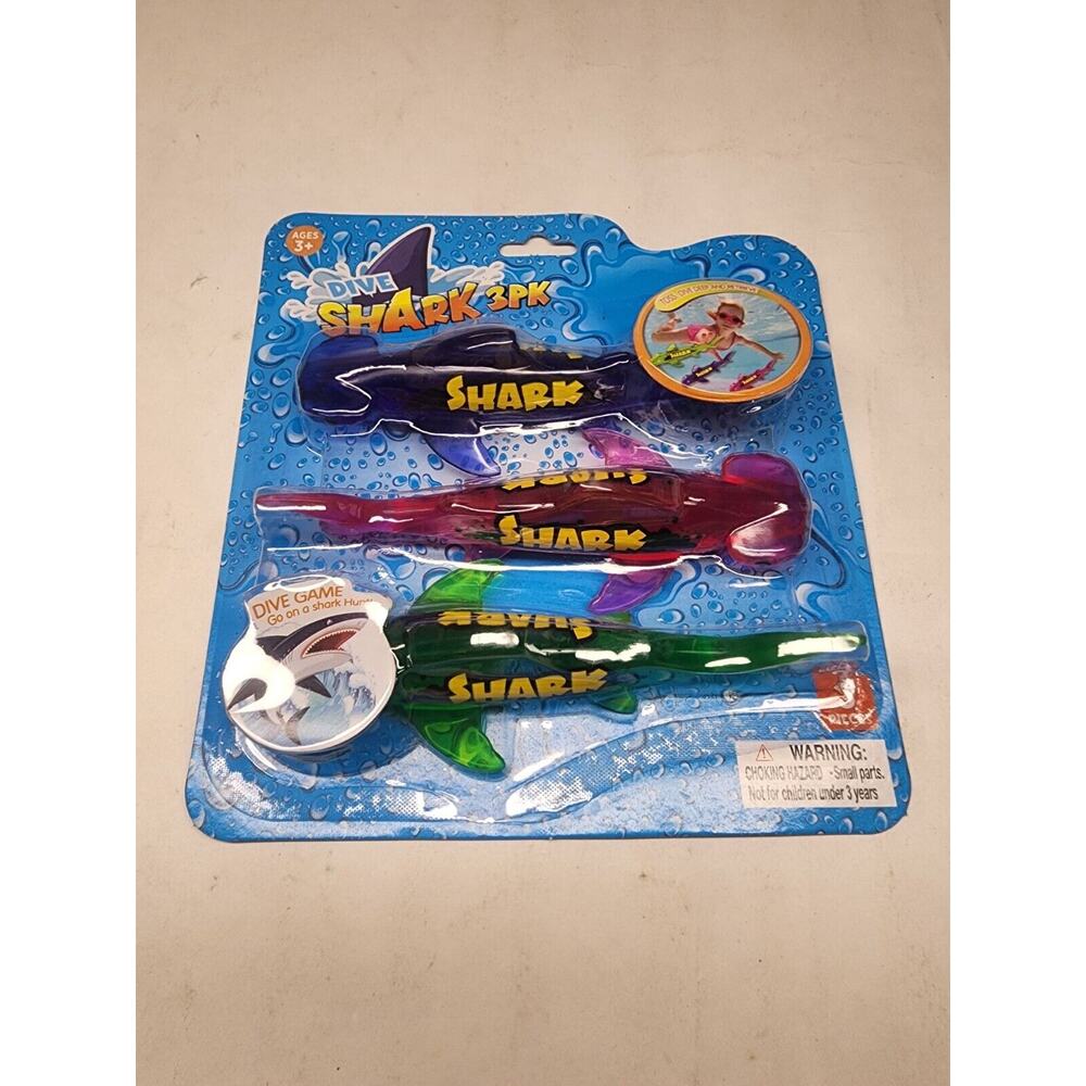 Dive Sharks 3-PACK Multi-Color - Shark Dive Game - Ages 3+ BRAND NEW SEALED